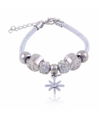 Silver Metal Dyi Charm Bracelet