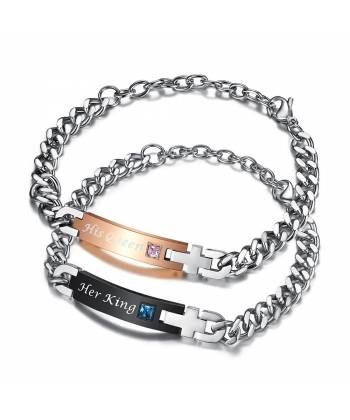 Metal Crystal Titanium Bracelet