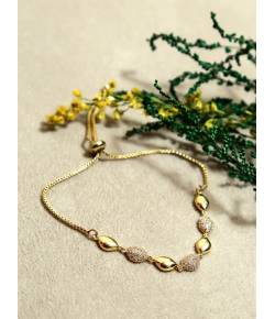 Oxidiszed Gold Plated Sparkling Bracelet 