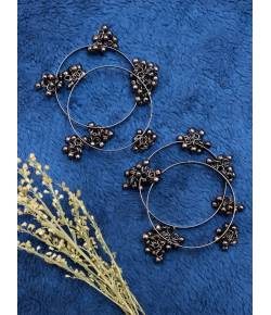 Oxidized German silver Bangle set with Ghunghroo CFB0462