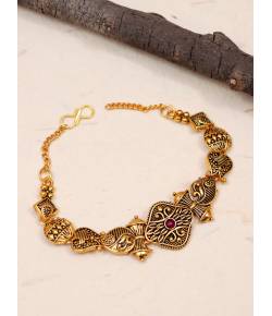 Royal Gold-Plated Kundan Work Bracelet CFB0465