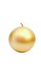 Unscented  Golden  Ball Candle (Pack  of  -3)