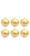 Unscented  Golden  Ball Candle (Pack  of  -6)