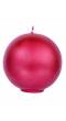 Unscented  Maroon Ball Candle (Pack  of  -3)