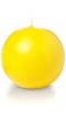 Unscented  Yellow   Ball Candle (Pack  of  -3)