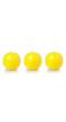 Unscented  Yellow   Ball Candle (Pack  of  -3)