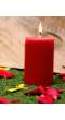 Unscented  Red  Pillar Candle (Pack  of  -3)