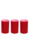 Unscented  Red  Pillar Candle (Pack  of  -3)