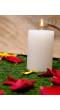 Unscented  White Pillar Candle (Pack  of  -3)