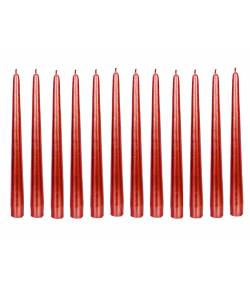 Unscented  Red Taper Candle (Pack  of  -12)