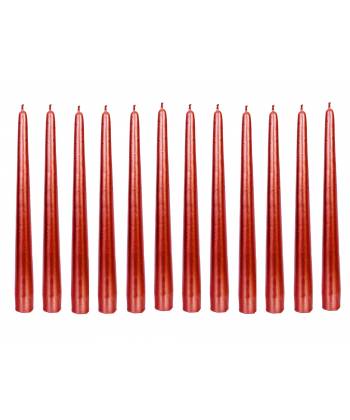 Unscented  Red Taper Candle (Pack  of  -12)