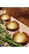 Unscented  Golden Floating  Candle (Pack  of  -3)