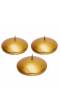 Unscented  Golden Floating  Candle (Pack  of  -3)