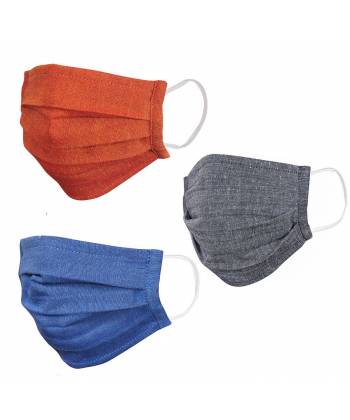 2 Ply/ Layer Reusable/Washable Multicolor Cotton Face Mask for Men and Women- Pack of 3 CFMSK0008