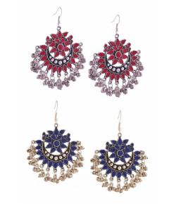 Red & Blue bohemian Dangler Earring combo