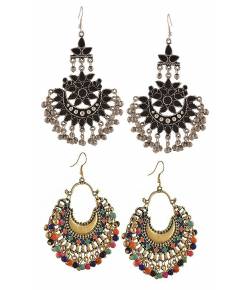 Tiaraz Fashion German Silver Beaded Earrings