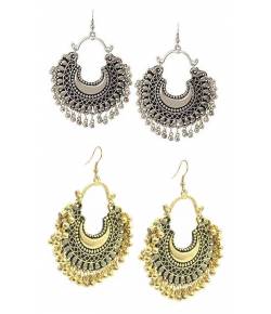 Silver Golden Bohemian Alloy Dangle Earring