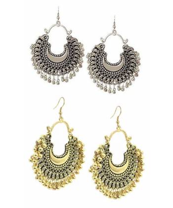 Silver Golden Bohemian Alloy Dangle Earring