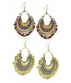 Golden Tribal  Bohemian Alloy Dangle Earring 