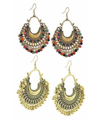 Golden Tribal  Bohemian Alloy Dangle Earring 