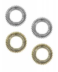 Buy Online Royal Bling Earring Jewelry  Green Crystal Oxidized Silver Long Jhumka Earrings Jewellery RAE0333
