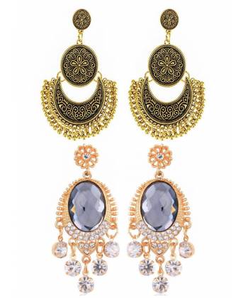 Antique Gold & Victorian Style Golden Earrings