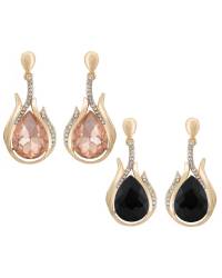 Buy Online Royal Bling Earring Jewelry Fuchsia Leafy Pearling Earring Jewellery RAE0037