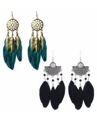 Buy Online Crunchy Fashion Earring Jewelry Purple Bliss Acrylic Rainbow Earrings for Women & Girls Drops & Danglers CFE2114