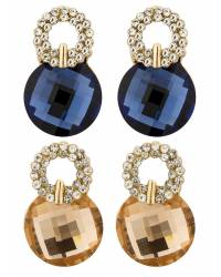 Buy Online Crunchy Fashion Earring Jewelry Antique Gold & Silver Chandbali Earrings Jewellery CMB0084