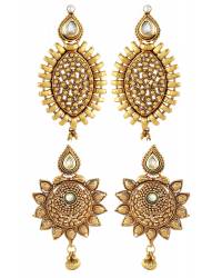 Buy Online Crunchy Fashion Earring Jewelry Oxidised Silver Multi Coloured Afghan Dangler Earrings Jewellery CFE1498