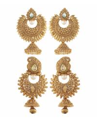 Buy Online Royal Bling Earring Jewelry Glorious Pearly Turquoise Glamour Jhumka Jewellery RAE0153