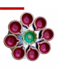 Buy Online Crunchy Fashion Earring Jewelry Amroha Crafts 12 Diya Set for Diwali Gift/Decorations Clay Handmade Diya 31  CFDIYA031