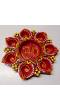 Amroha Crafts 9 Diya Set Tray for Diwali Gift/Decorations Clay Handmade Diya  08