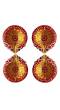 Amroha Crafts 4 Pcs Diya Set of Clay Handmade Diya 16