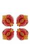 Amroha Crafts 4 Pcs Diya Set of Clay Handmade Diya 021