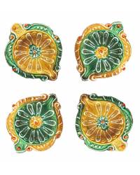 Buy Online Crunchy Fashion Earring Jewelry Amroha Craft Green Marigold Garland Mala - Pack of 5 Artificial Flowers CFAF0020