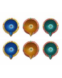 Buy Online Crunchy Fashion Earring Jewelry Amroha Crafts 4 Pcs Diya Set of Clay Handmade Diya CFDIYA024  CFDIYA024