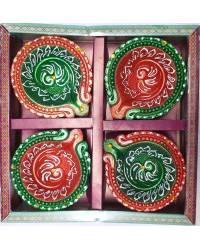 Buy Online Crunchy Fashion Earring Jewelry Amroha Crafts 6 Pcs Big Diya Set of Clay Handmade Diya 003  CFDIYA003