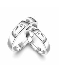 Buy Online  Earring Jewelry SwaDev  Silver & Pink  Classical Floral Finger Ring SDJR0013 Rings SDJR0013