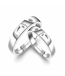 2PCS Couples Stainless Steel Ring