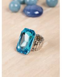 Buy Online Crunchy Fashion Earring Jewelry Black Pentas CZ Stones Ring Jewellery CFR0200