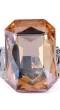 Big Peach Crystal Solitaire Stone RingCFR0400