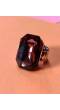 Big Rodo Brown Crystal Solitaire Stone Ring