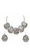Oxidised Silver Mirror Choker and earrings Set-CFS0251