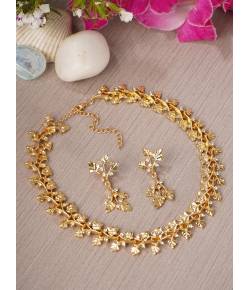 Gold Plated Artistic Necklace Set