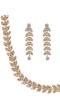 Gold Plated Crystal Necklace Set with Earrings