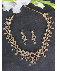 Buy Online  Earring Jewelry Gold Plated Red Crystal Party Wear Necklace  Jewellery Sets CFS0279