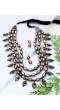 Beaded Multi Layer Brown Necklace Set 