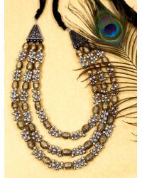 Buy Online Crunchy Fashion Earring Jewelry Crunchy Fashion Multicolor Beaded Handmade Choker Jewellery Set CFS0424 Handmade Beaded Jewellery CFS0424