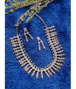 Embellished  Necklace With Earrings Set